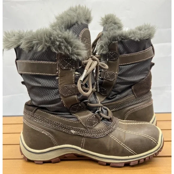 PAJAR Adelaide Women's Snow Boots Waterproof Brown/Gray Size 8-8.5 - Picture 6 of 10